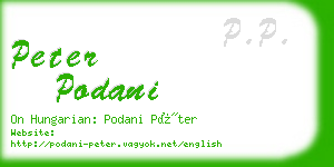 peter podani business card